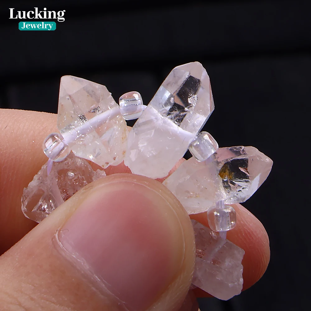 

A+ Natural Herkimer Diamond Quartz Irregular Beads Energy Crystal Strand for Jewelry Making DIY Handmade or Gift