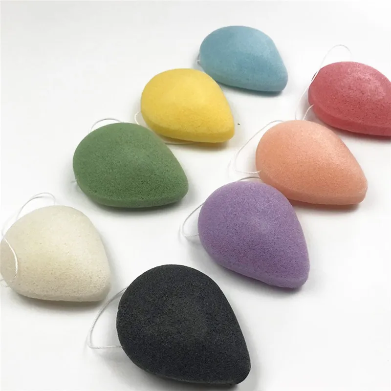 1Pc naturel nettoyage du visage exfoliant bouffée visage éponge de nettoyage forme ronde Konjac visage éponge de lavage outils de nettoyage du visage