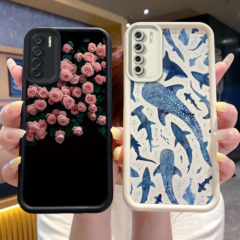 Противоударный чехол для OPPO F15/OPPO A91/Reno 3 (4G), чехол для телефона с цветочным принтом, силиконовая защитная задняя крышка, Funda Capa