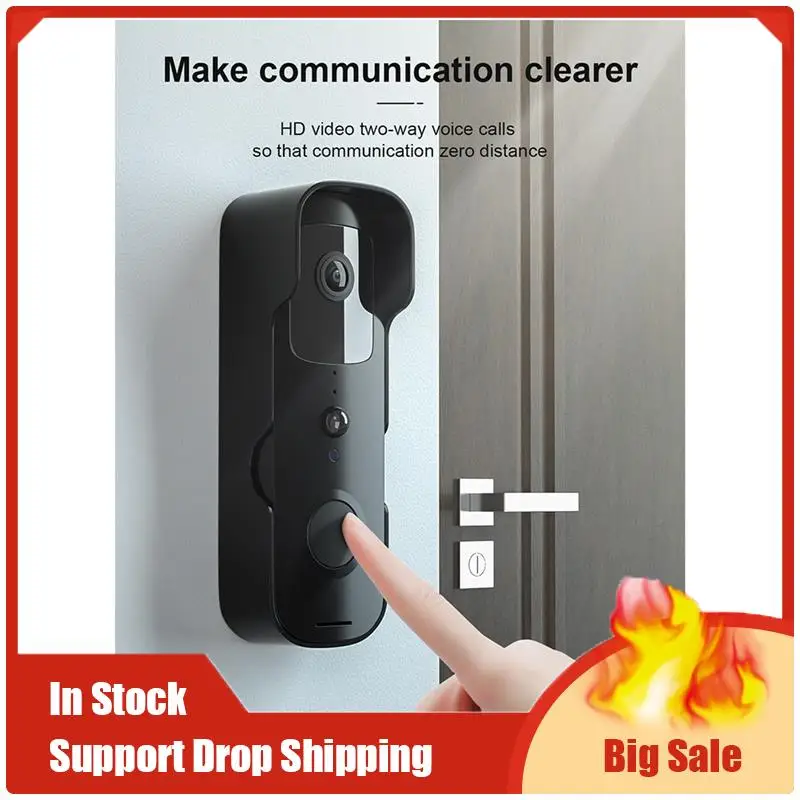 Лучшие предложения Умный водонепроницаемый видеодомофон Tuya, беспроводная камера 1080P FHD с ночным видением, цифровой дверной домофон для просмотра