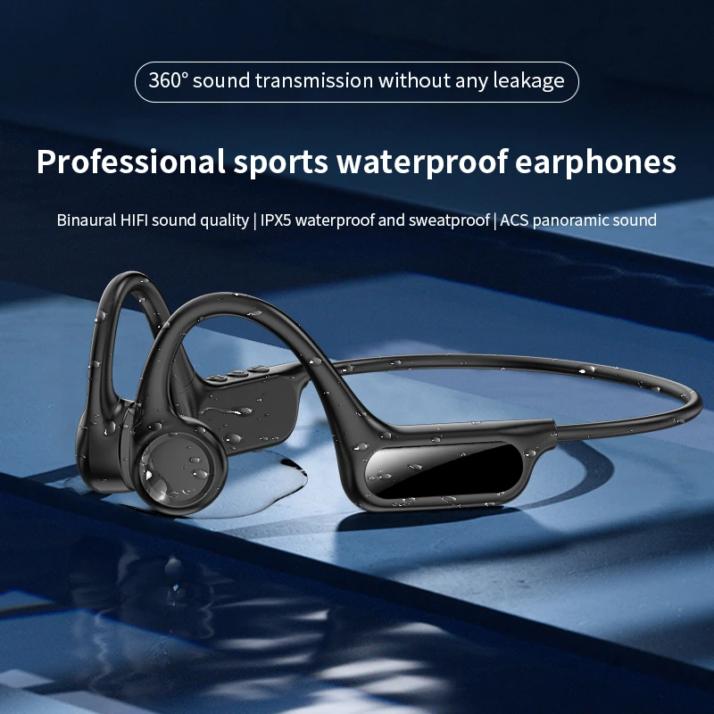 Słuchawki sportowe Lenovo z przewodnictwem kostnym, wodoodporne IPX8, do pływania, jazdy na rowerze, biegania, z pamięcią 8 GB, słuchawki Bluetooth — zdjęcie produktu 3