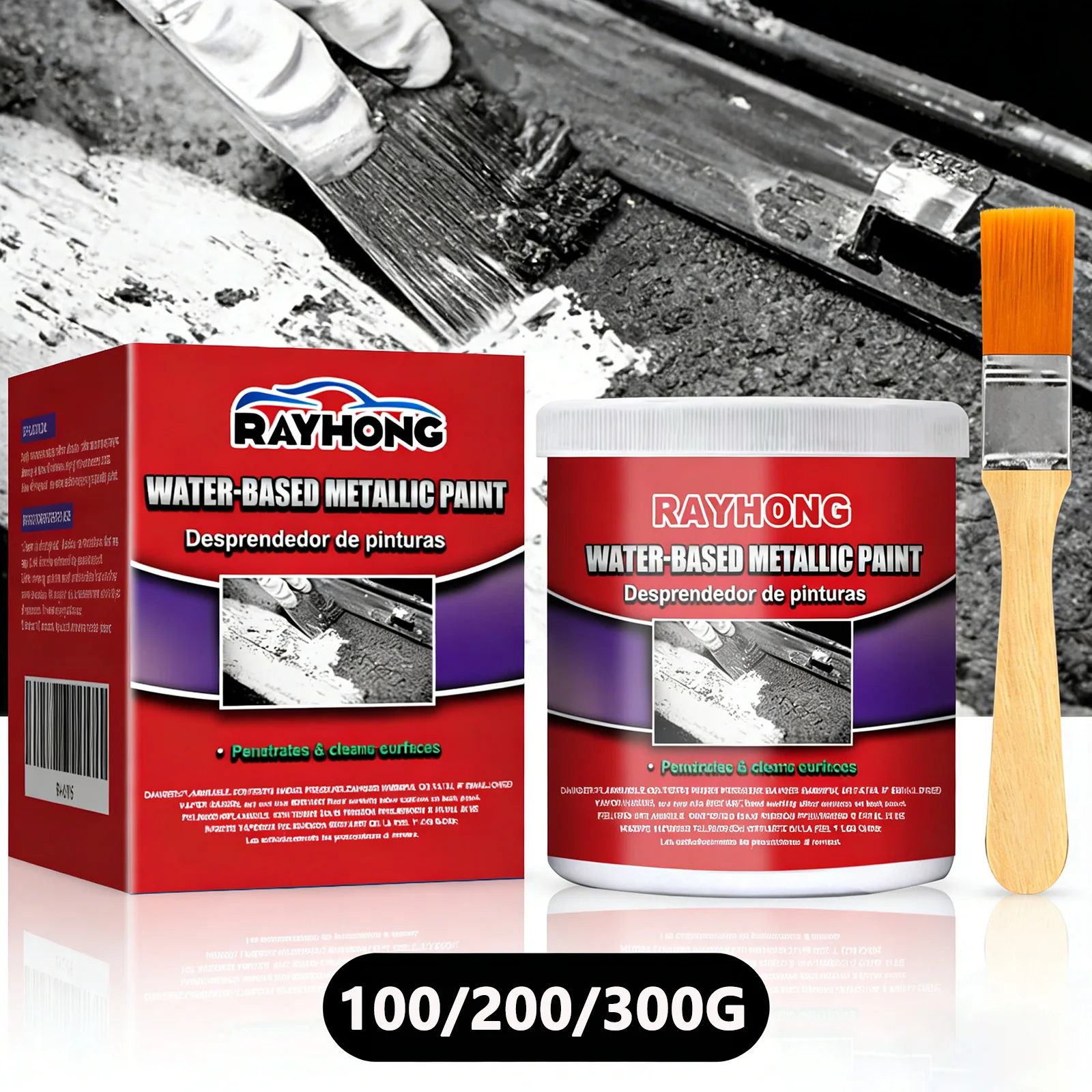Water-Based Rust Converter & Metal Primer Paint Multi-Purpose Anti-Rust Coating for Metal Surfaces for Automotive Industrial Use