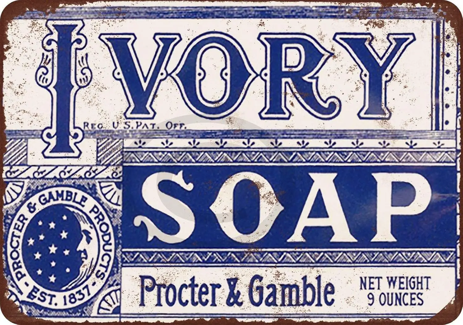 Laundry Room Decor Art Metal Signs Vintage Retro 1921 Ivory Soap Bar Retro Style Tin Sign 8