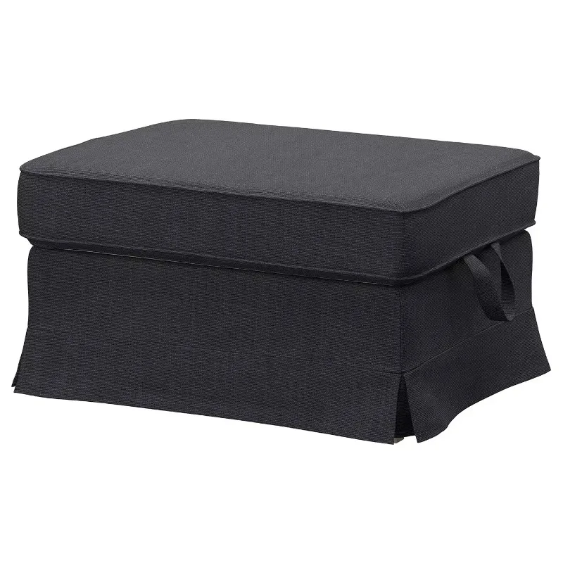 Anti-slip Solid Color Footstool Protective Slipcover for Living Room, Fits EKTORP Ottoman