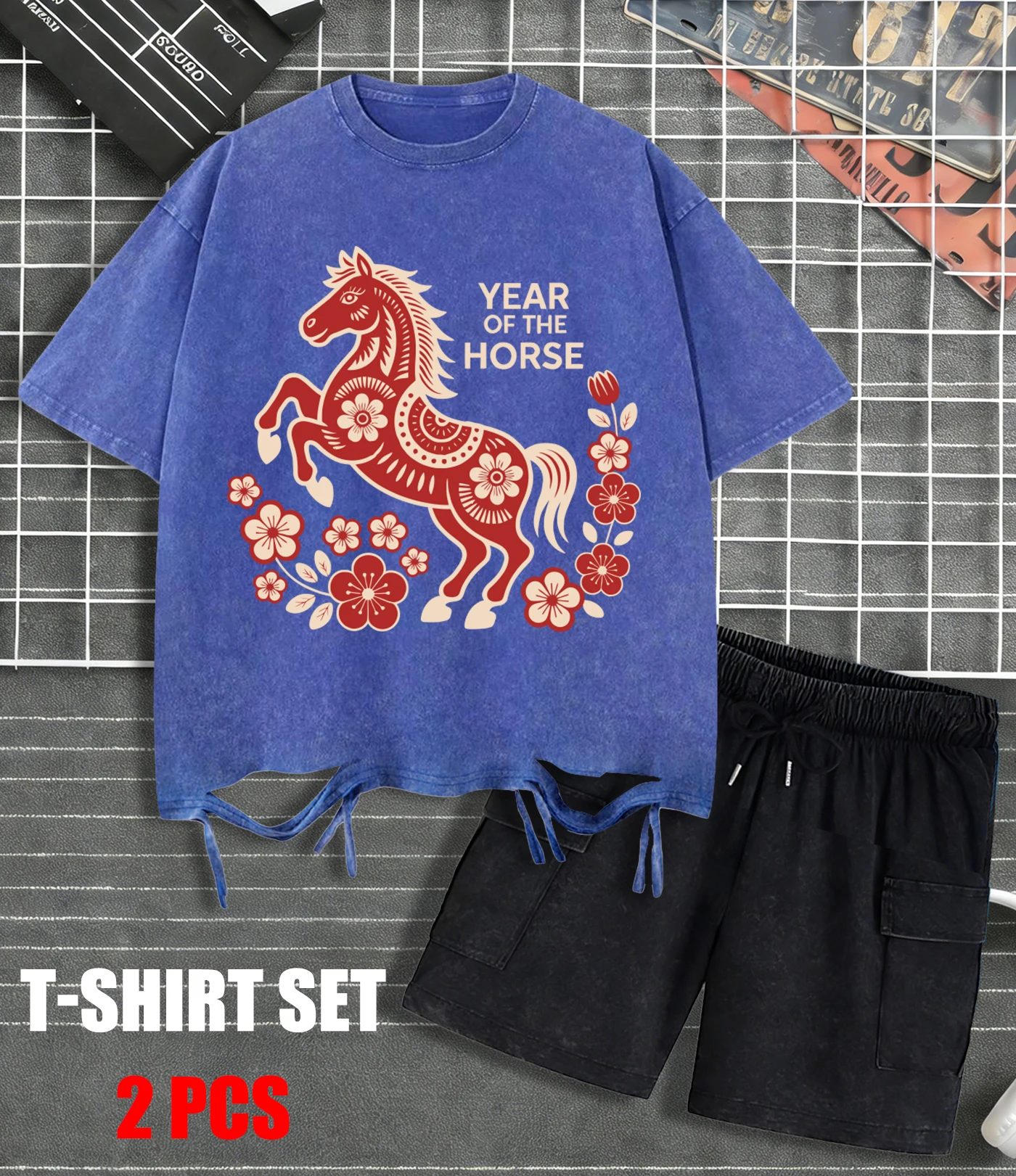 

Мужская футболка с принтом «Год Лошади», мягкий хлопок, повседневный комплект, круглый вырез, уличная мода, короткий рукав