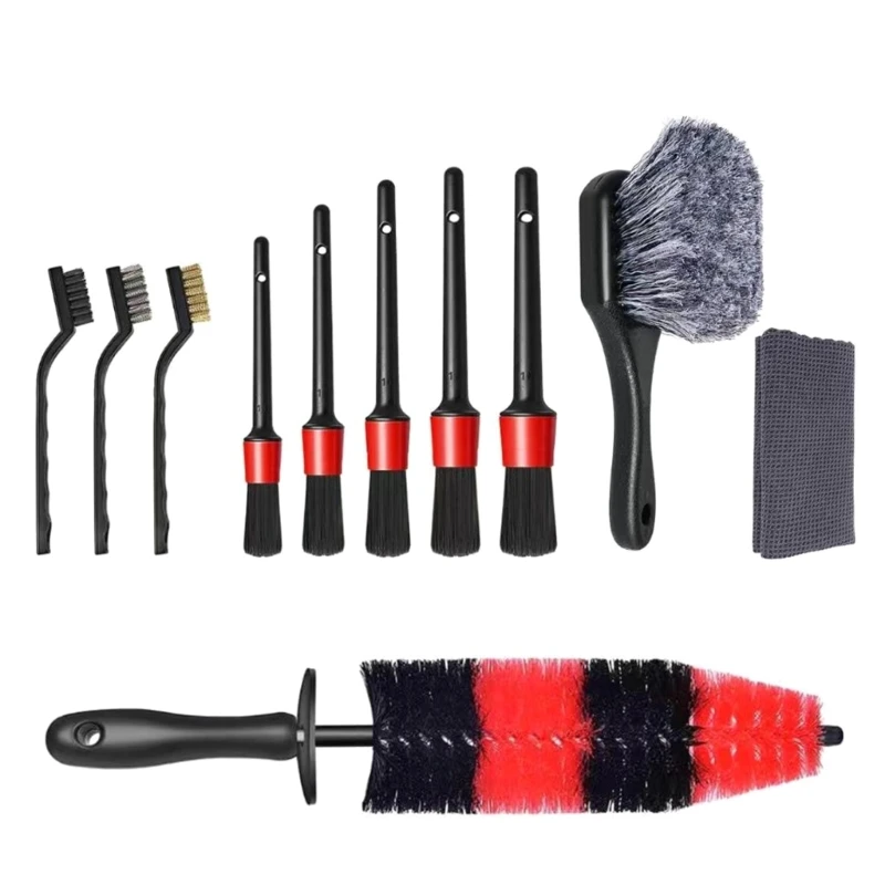 11Pcs Car Cleaning Car Detailing Car Detailing Brushes Cleaning Cloth