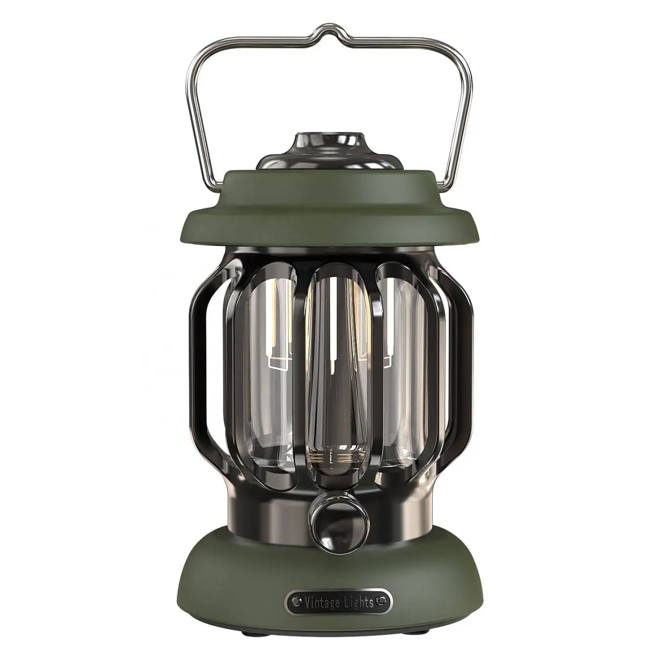 Classical Design Camp Lamp Drop Resistant Outdoor Retro Lanterns Creative Waterproof Rechargeable Camping Light