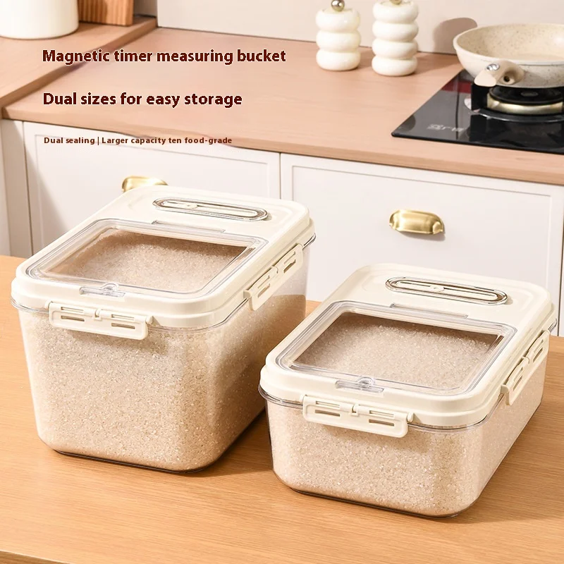 

Moisture-proof Rice Bucket Flour Storage Tank Storage Box Pet Grain Storage Bucket Cat Food Bucket Miscellaneous Grain Rice Box