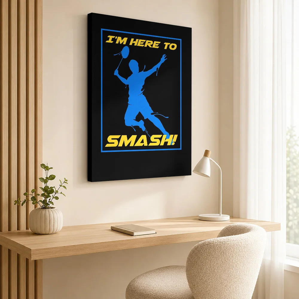 Badminton Badminton Racket Canvas Print Poster Custom Photo Sports Portrait Wall Art for Bedroom Gym Decor Gift for Collectors