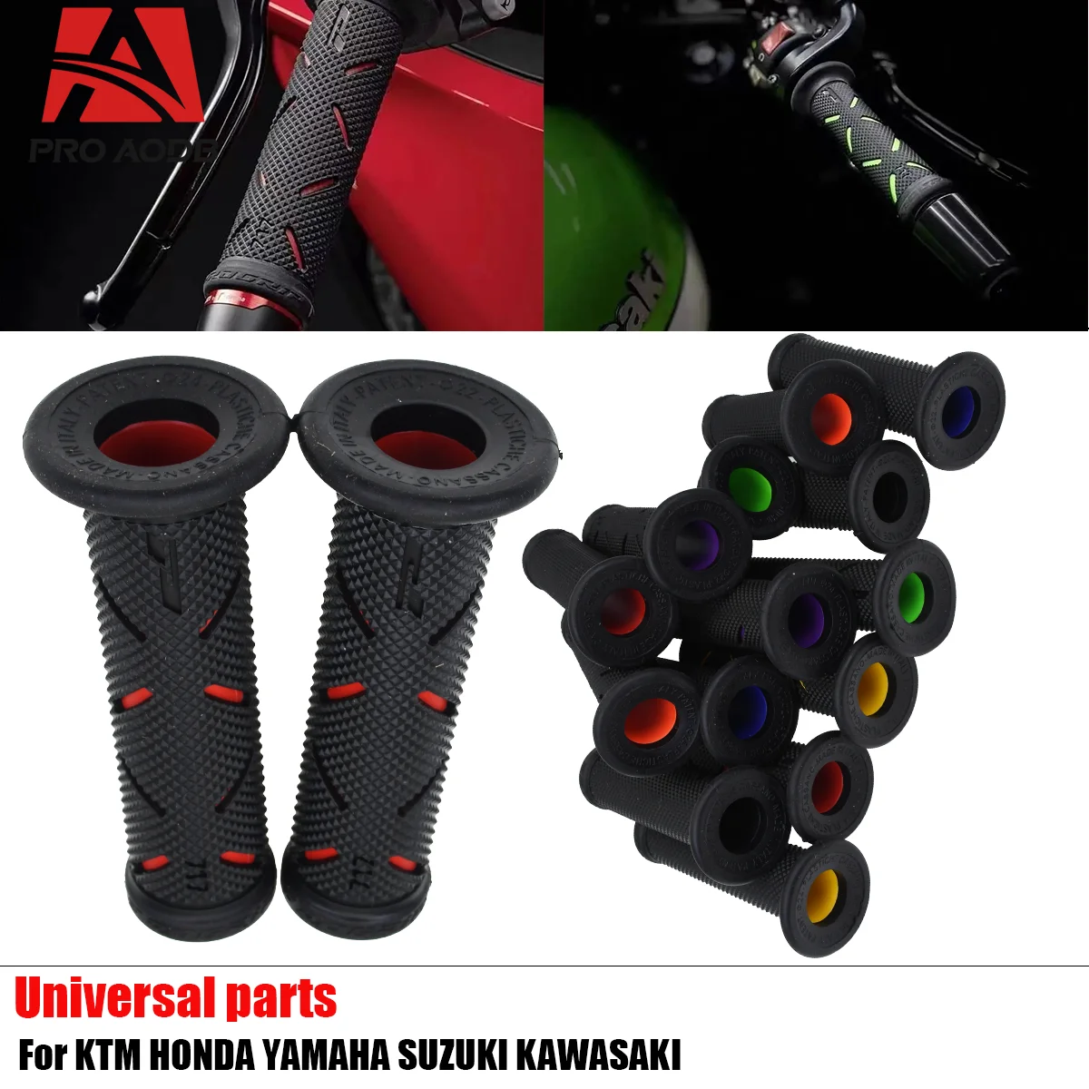 Universal Motorcycle MOTO-GP Handle Bar Grips for Ducati 848/1098/1198 Panigale 899 959 1199 1299 V4 V4S V4R V2 Supersport950