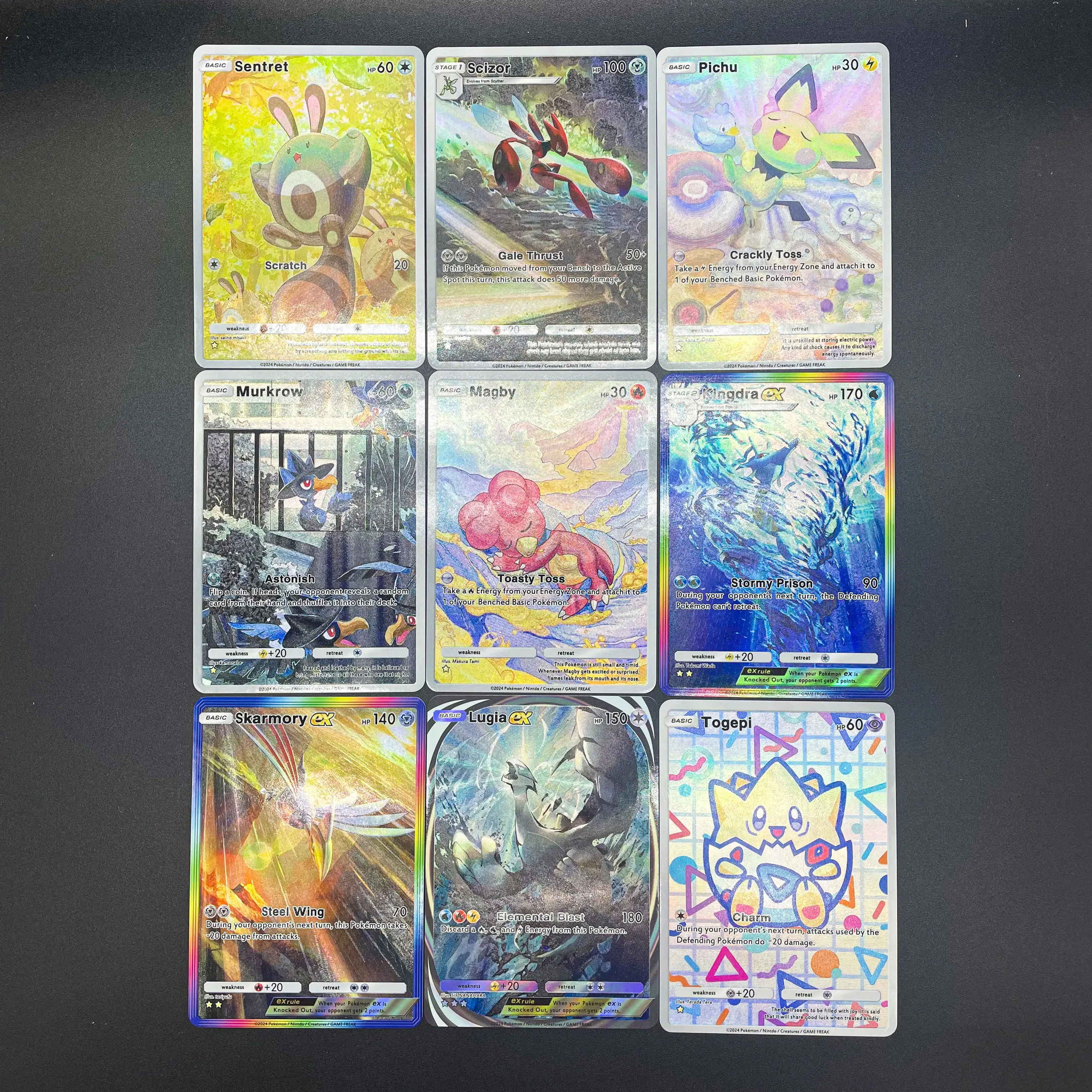 第23弾 PTCG ポケットコレクションカード 英語版 ピチュ ルギア セントレット エンボス加工 フラッシュカード 子供向けギフト おもちゃ