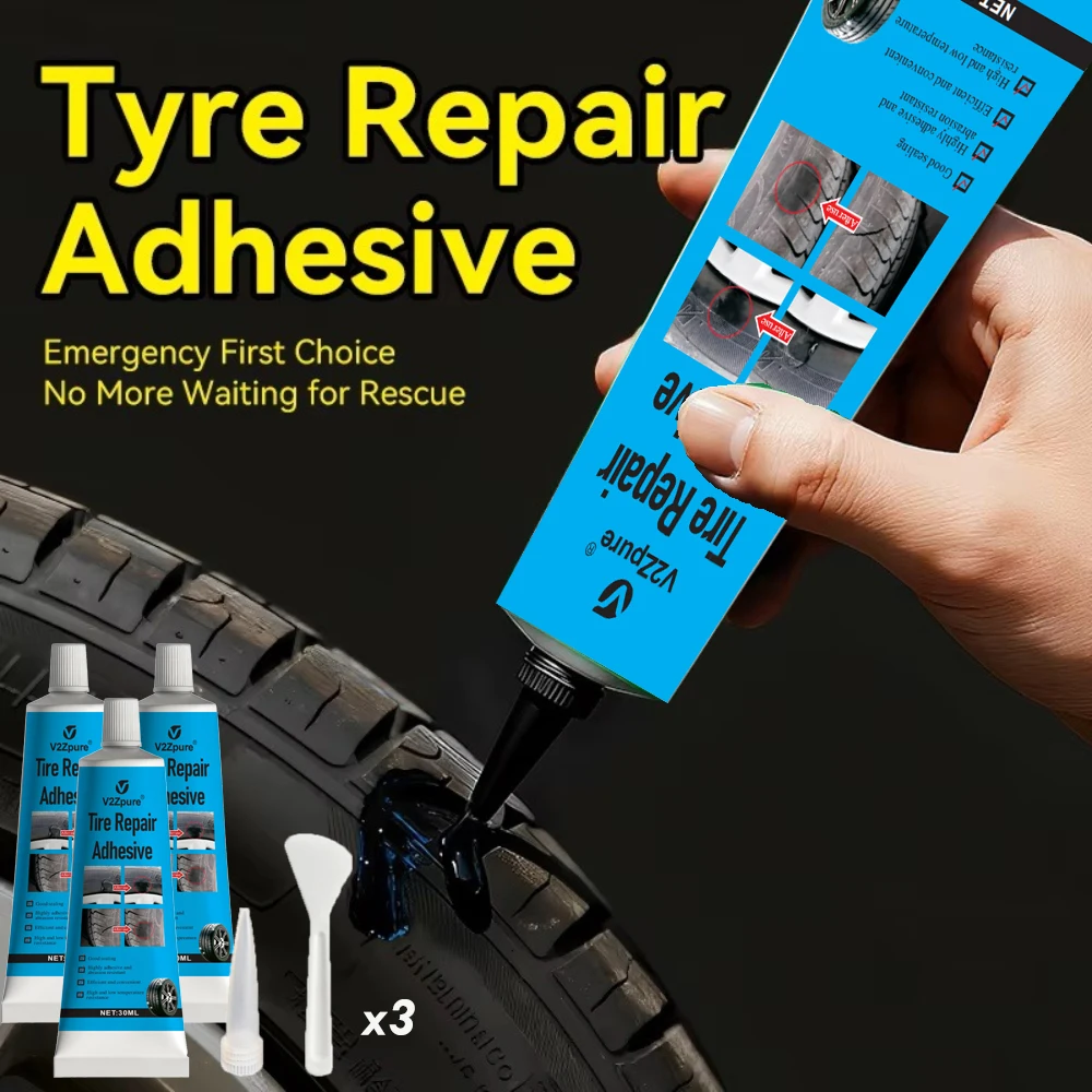 Tire Repair Glue Waterproof & High Temperature Resistant Black Sealing Waterproof and High-Temperature Resistant Repair Adhesive