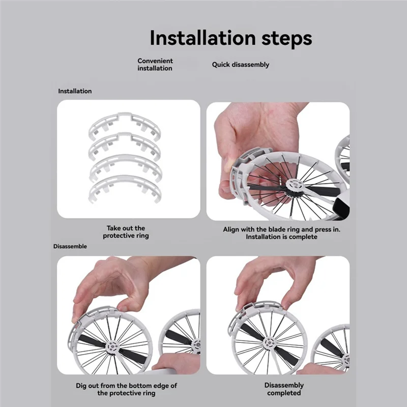 ABSQ-защита пропеллера для DJI Flip, кольцо для предотвращения столкновений, лопасти пропеллера, защитный чехол, аксессуары для защиты дрона