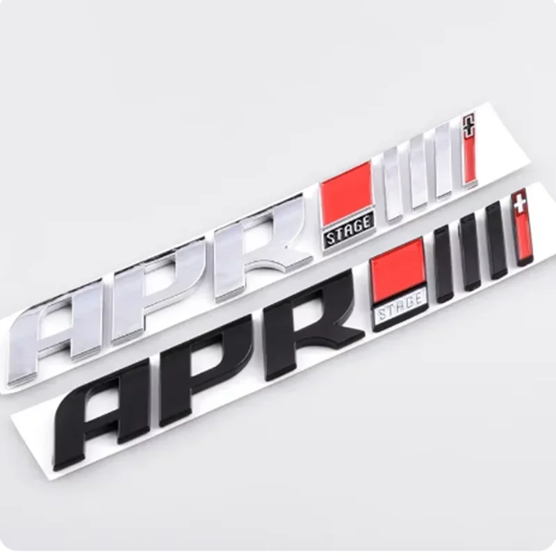 Хромированный черный 3D ABS буквы логотипа APR Stage III 3+ задний багажник багажник значок эмблема наклейка для VW GOLF Audi R8 RS A3 A4 Q5