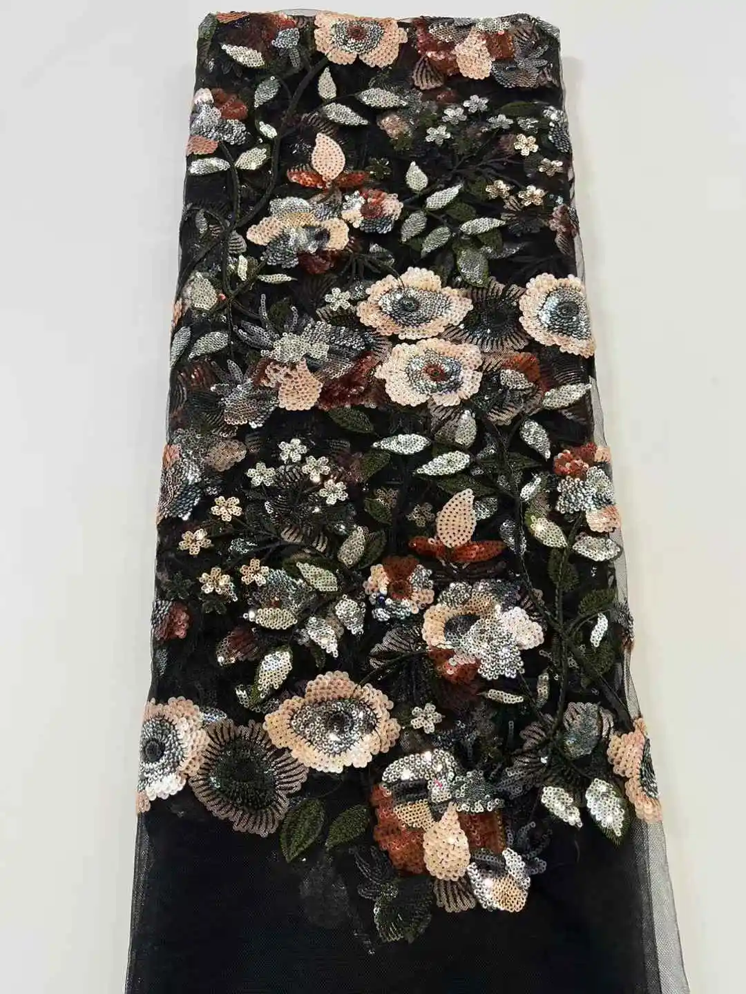 2025 mais recente melhor qualidade elegante delicado cores misturadas autria macio lantejoulas tule tecido de renda para vestido de noite de casamento u_ge1678