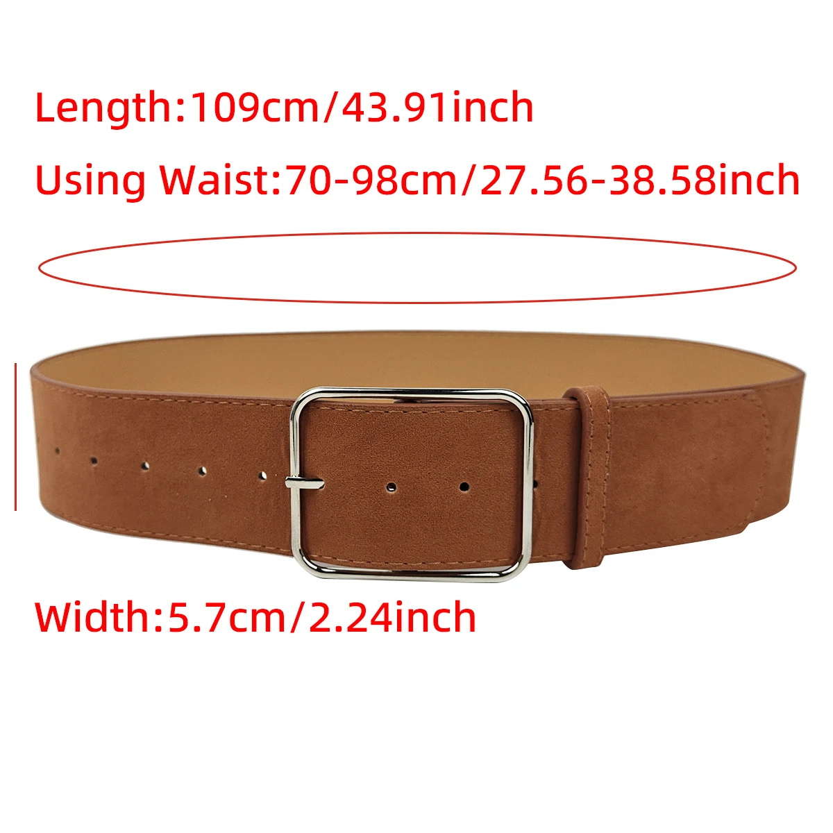Retro suede matte wide waist belt for women with matching dress - versatile waist accentuating leather pu belt