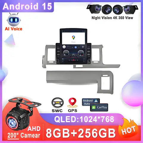9.7 Polegada para toyota hiace h200 2010 - 2018 android 15 rádio multimídia automático gps android monitor tela tv lettore vídeo android
