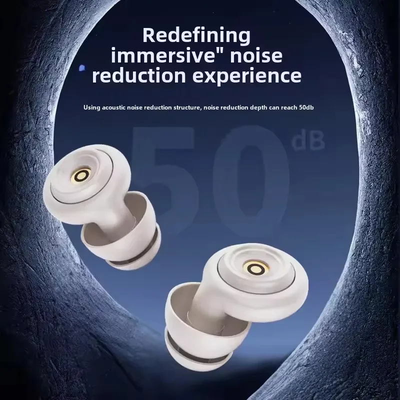 مرشح الضوضاء الأذن المقابس إلغاء الضوضاء للنوم قابلة لإعادة الاستخدام الحفلات سدادة الأذن مقاوم للماء السباحة سدادات عازلة للصوت منتجات السلامة #4