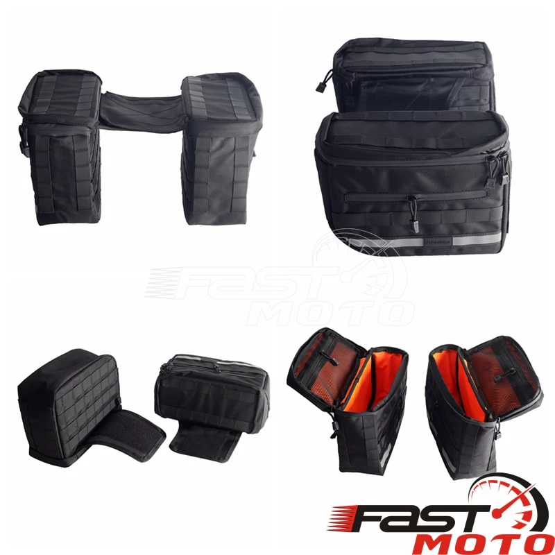 Motorcycle Club Style Essential Saddlebag T-bar Front Portable Handlebar Bag For Harley Softail Dyna Sportster 1200 883 Classic