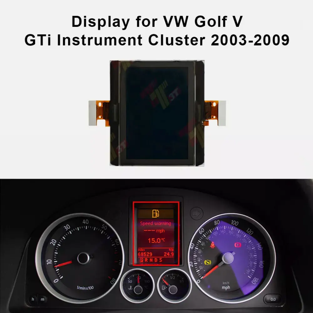 Dashboard LCD Display for VW Passat Jetta Golf V GTi Touran, Skoda Octavia Dashboard