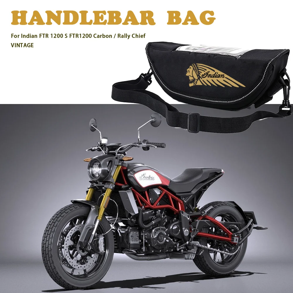 

Motorcycle Handlebar Bag For Indian FTR 1200 S FTR1200 Carbon / Rally Chief VINTAGE Scout