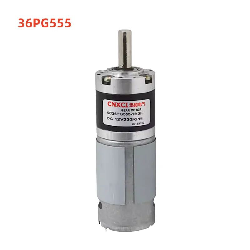 

36PG555 Low Speed High Torque DC 12V24V Brush Motor Shaft Diameter 8mm 555 Planetary Gear Motor