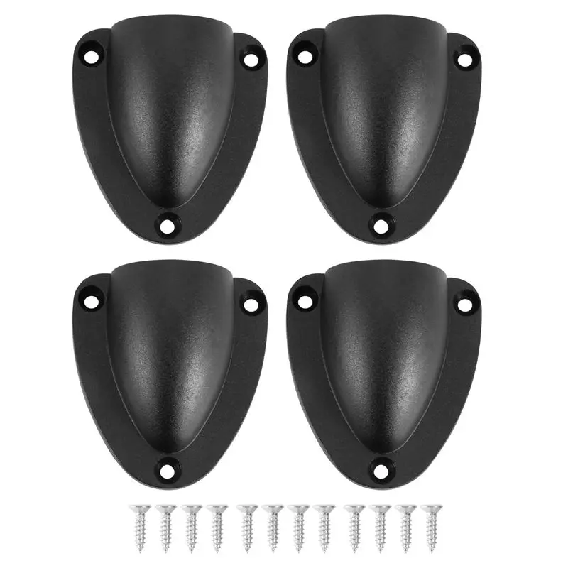 

4 Pcs Nylon 2.5Inch Marine Wire Cable Vent Cover, Clamshell Vent For Boat,Smooth Edge Thickness 1/8Inch,Wire Vent Cover