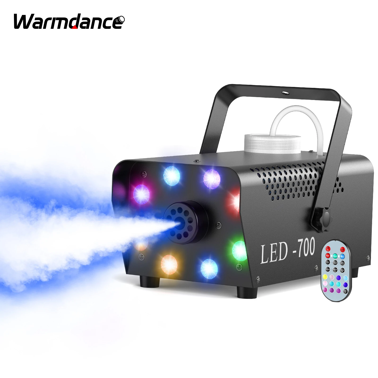 700W RGB LED Smoke Machine LED Colorful Fog Machine Stage Spray Equipment for Performance Wedding Banquet Concert Party Theater