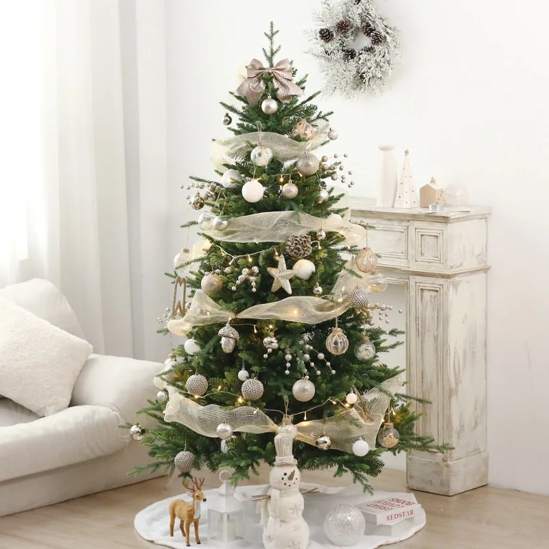 180CM Simulated Christmas Tree PE + PVC Mixed Artificial Christmas Tree Set Ornament Christmas Decoration Gift Box Set Xmas 2025