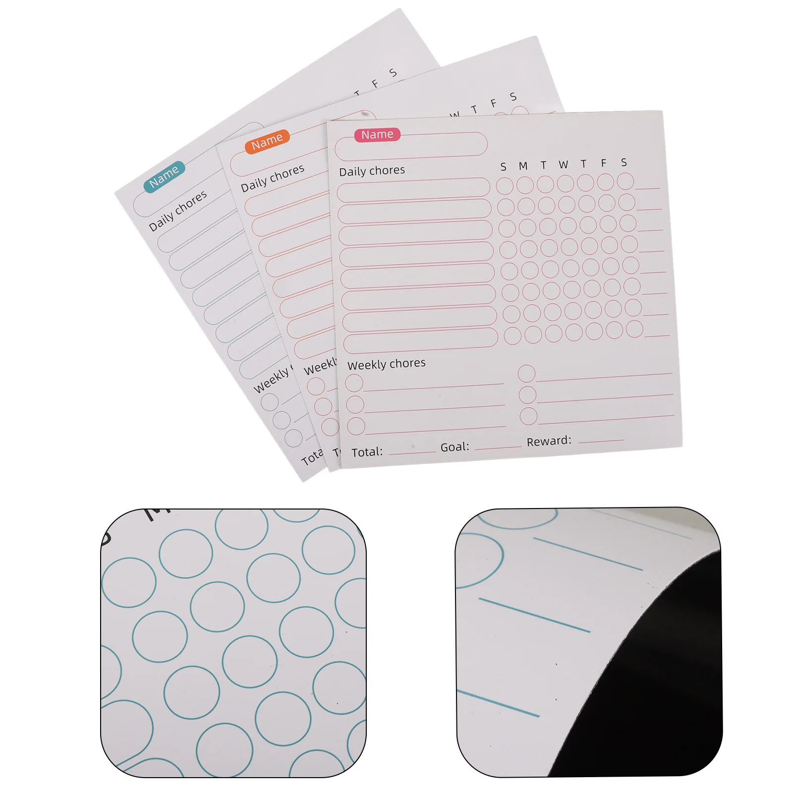 

3Pcs Weekly Planner Whiteboard Set Dry Erase Magnetic Boards for Kids Family Chore Chart Refrigerator Organization Daily