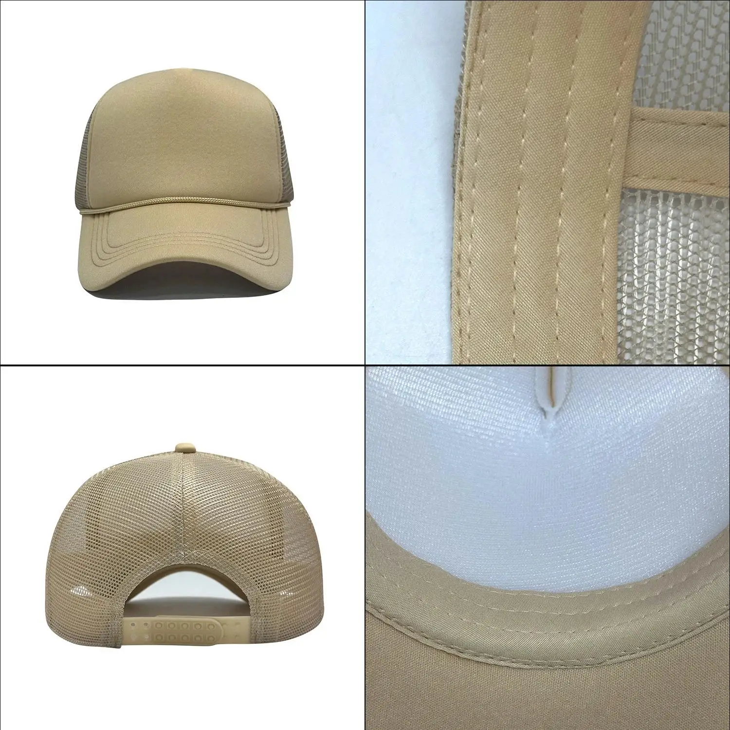 Mesh Belt Rope Advertising Hat For Men And Women Solid Color Baseball Hat Multi-color Truck Driver Hat Customized Logo