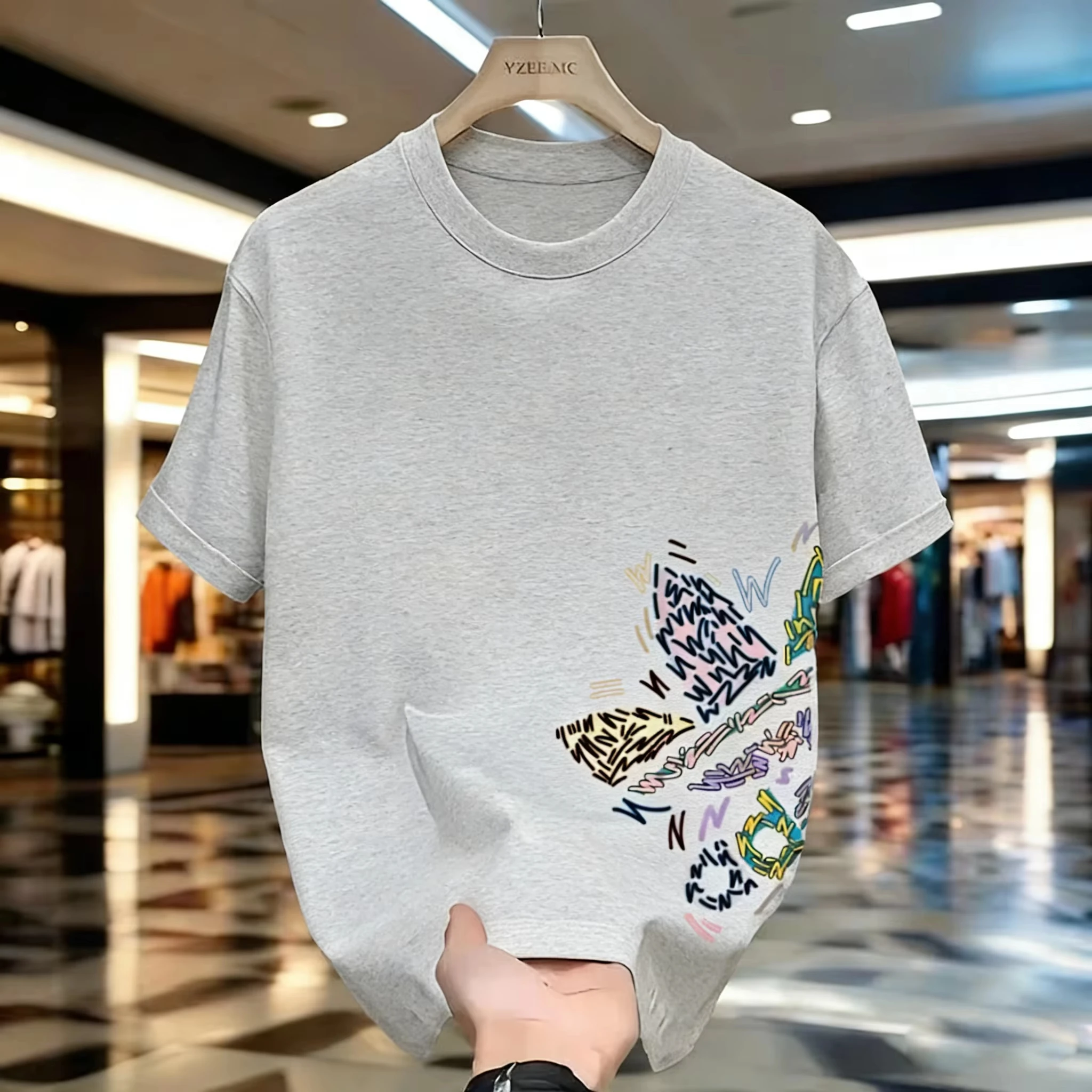 Fashionable Bestseller - Loose-Fitting Round-Neck Summer Cotton T-Shirt for Men and Women, Stylish and Breathable Top