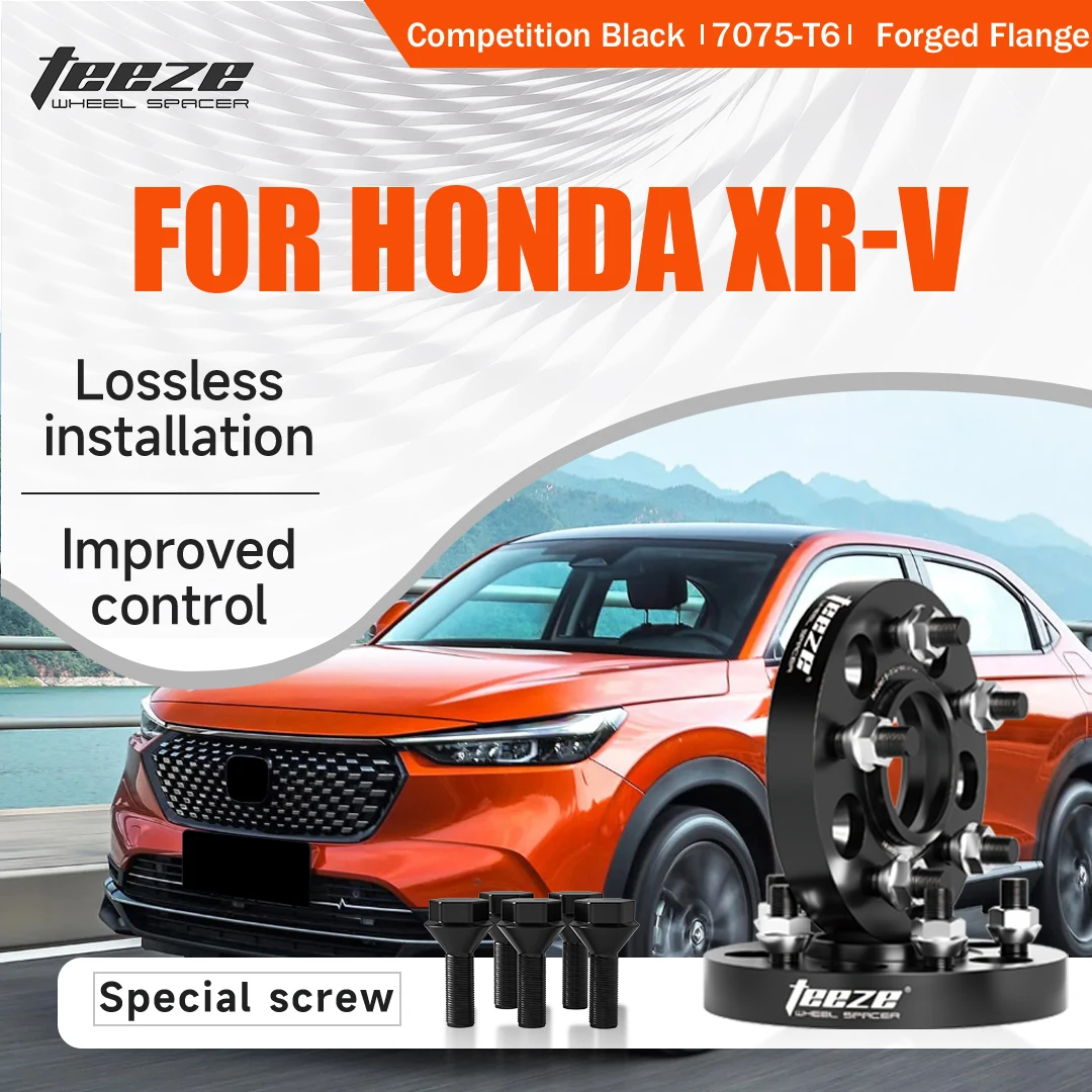 

Teeze 2/4pcs 5x114.3 CB 64.1mm M12x1.5 Hub Centric Black Forged wheel spacer For Honda XR-V Flange Plate15/20/25/30/35mm
