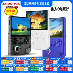 Anbernic RG 40XXV Retro Handheld Game Console 4.0 inch IPS Screen Linux 64bit System With RGB Light 64G Card 5000+ Games RG40XXV
