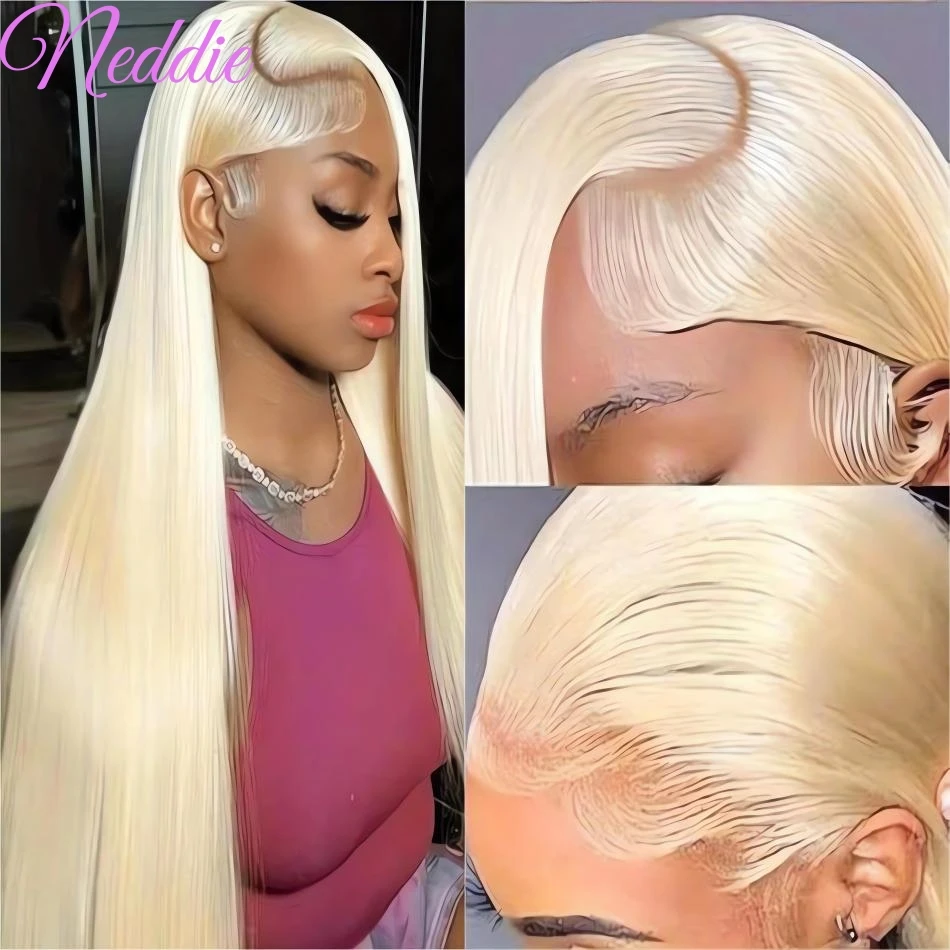 100% Human Hair Blonde 613 Straight Wigs 13x6 HD Lace Frontal Wig 30 40 Inch Brazilian Preplucked Cheap Wigs On Sale Clearance