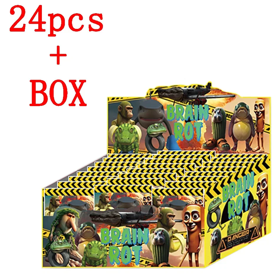Слепая коробка Brainrot Tung Sahur Фигурка Игрушка Tralalero Tralala Фигурки Bombardino Crocodilo Shimpanzini Bananini Модель Декор