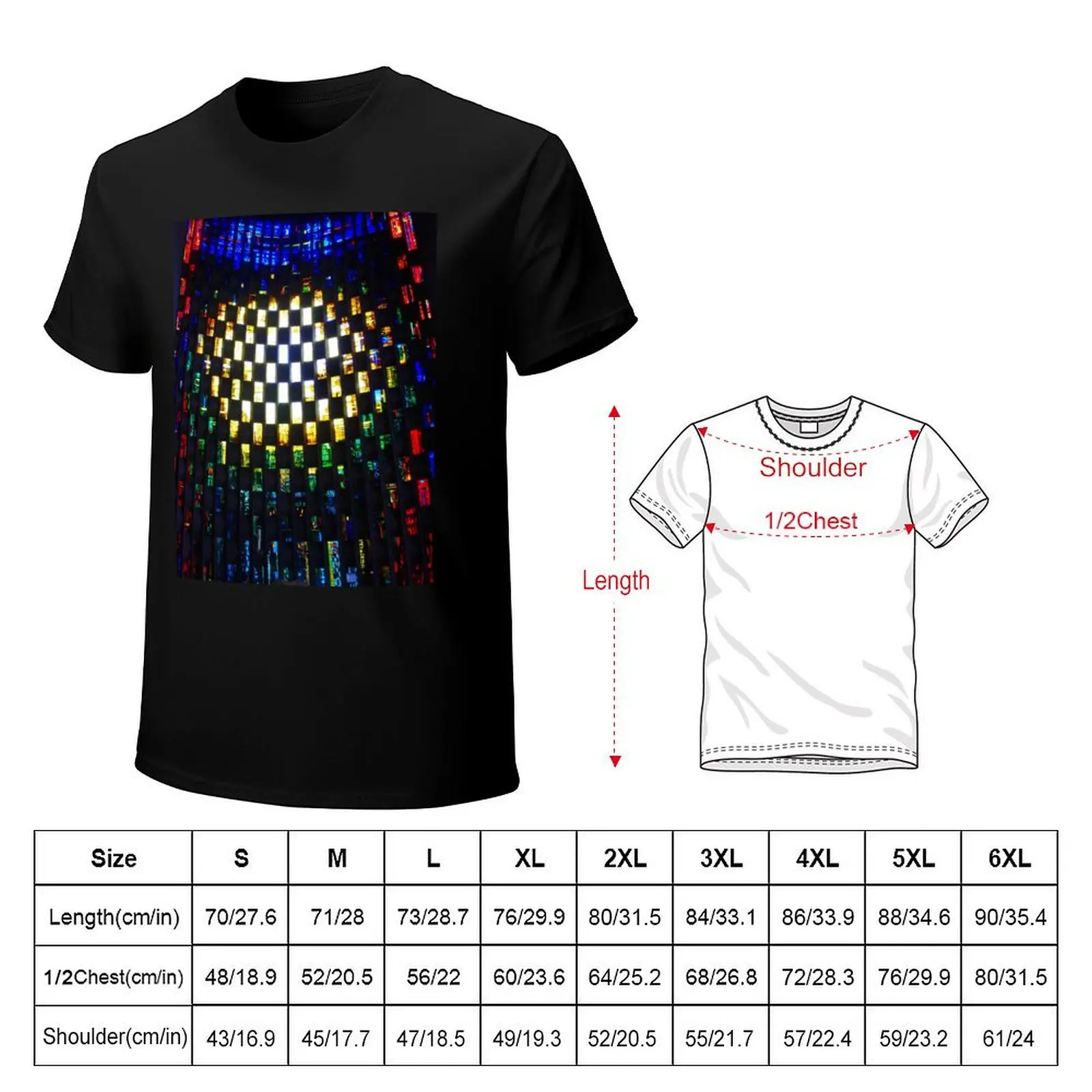 Coventry Cathedral Baptistry Window T-Shirt Plus Size Summer Short Sleeve T-Shirt