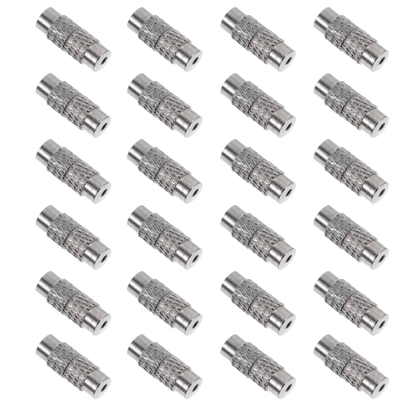 

50 Pcs Screw Clasp Turnbuckle Bracelet Clasps Spiral End Caps DIY Jewelry Making Silver Color Necklace Accessories