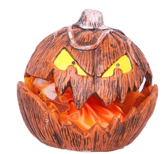 Halloween pumpkin lighting for indoor decoration, jack-o-lantern, mouth-like, with opening