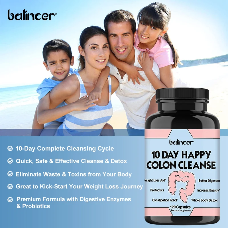 Balincer 10 Day Colon Cleanse, Advanced Gut Cleanse Detox for Women & Men with Milk Thistle, Dandelion Root, Probiotics, Non-GMO