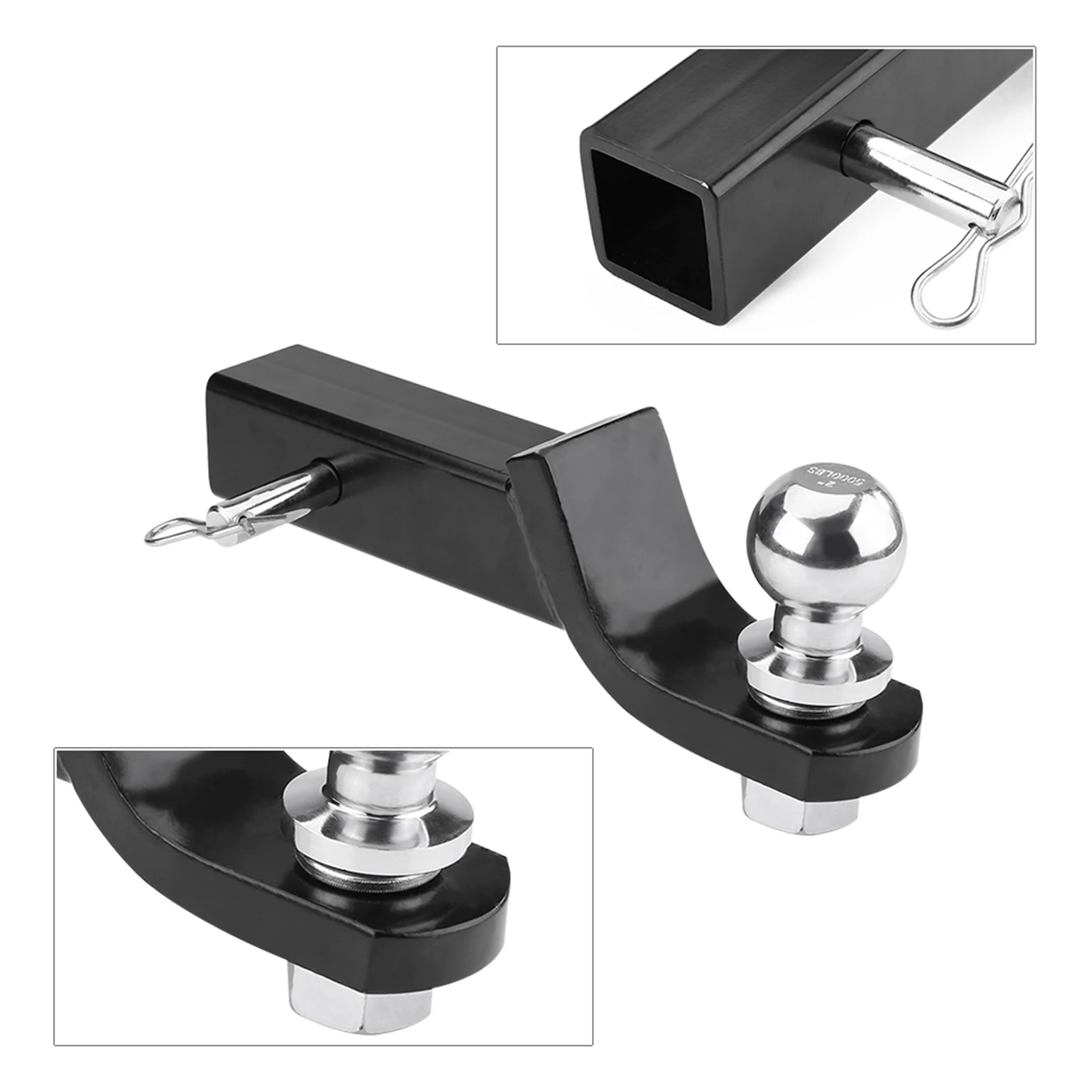 2Inch/50mm Trailer Ball Mount Tongue Hitch Receiver for Towing Towbar  Truck Trailer Ball Mount Ball Mount Trailer Hitch