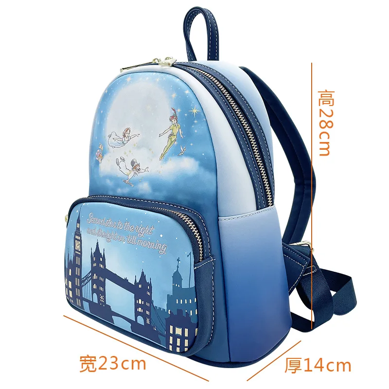 MINISO Disney Loungefly Peter Pan Peter Pan Peripheral School Bag Peter Pan Women's Starry Sky Backpack Children's Backpack