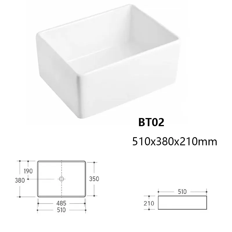 2026 ceramic basin, small size on the stage, embedded under the stage basin