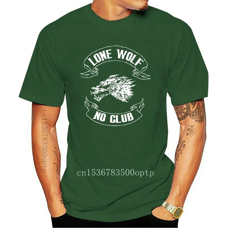 New Men T Shirt Fashion Printing Casual Tops Lone Wolf No Club Printing Casual Tops Unique Cotton Short Sleeves O-Neck T-shirt