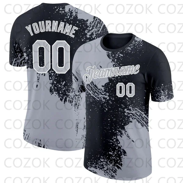 Custome Color Irregularity Pattern Football Jersey for Men Women Unisex Football Short Sleeves Athletic Tee Shirts