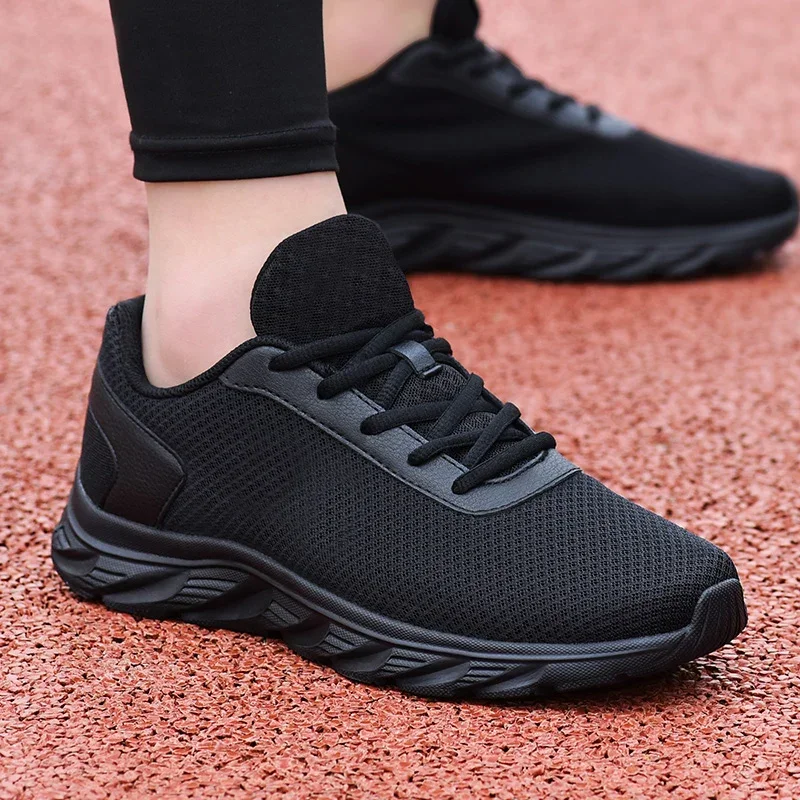 Black Breathable Casual Shoes for Man Sneakers Men Shoes Footwear Male Soft flat Walking Shoes Mocassin zapatillas de deporte