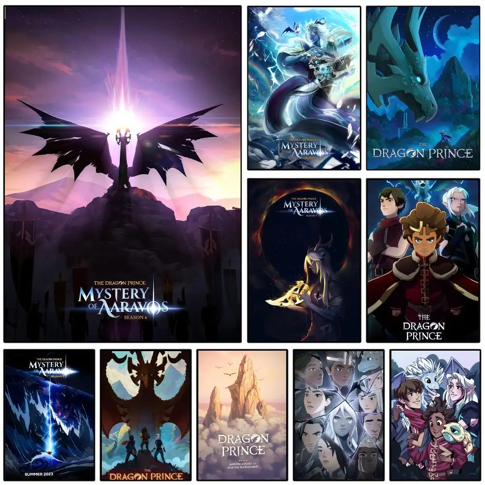 The Dragon Prince Poster Self-adhesive Art Waterproof Paper Sticker Coffee House Wall Decor