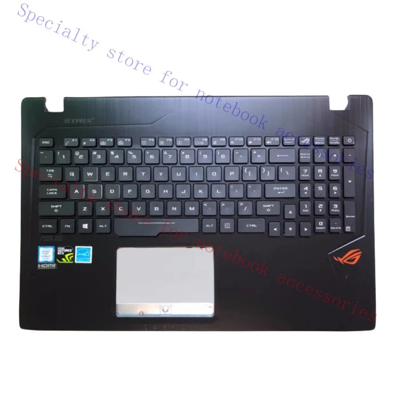 A+  Backlit US Keyboard Palmrest Upper Case Cover FOR Asus GL553VW FX553VD FX53VD ZX53