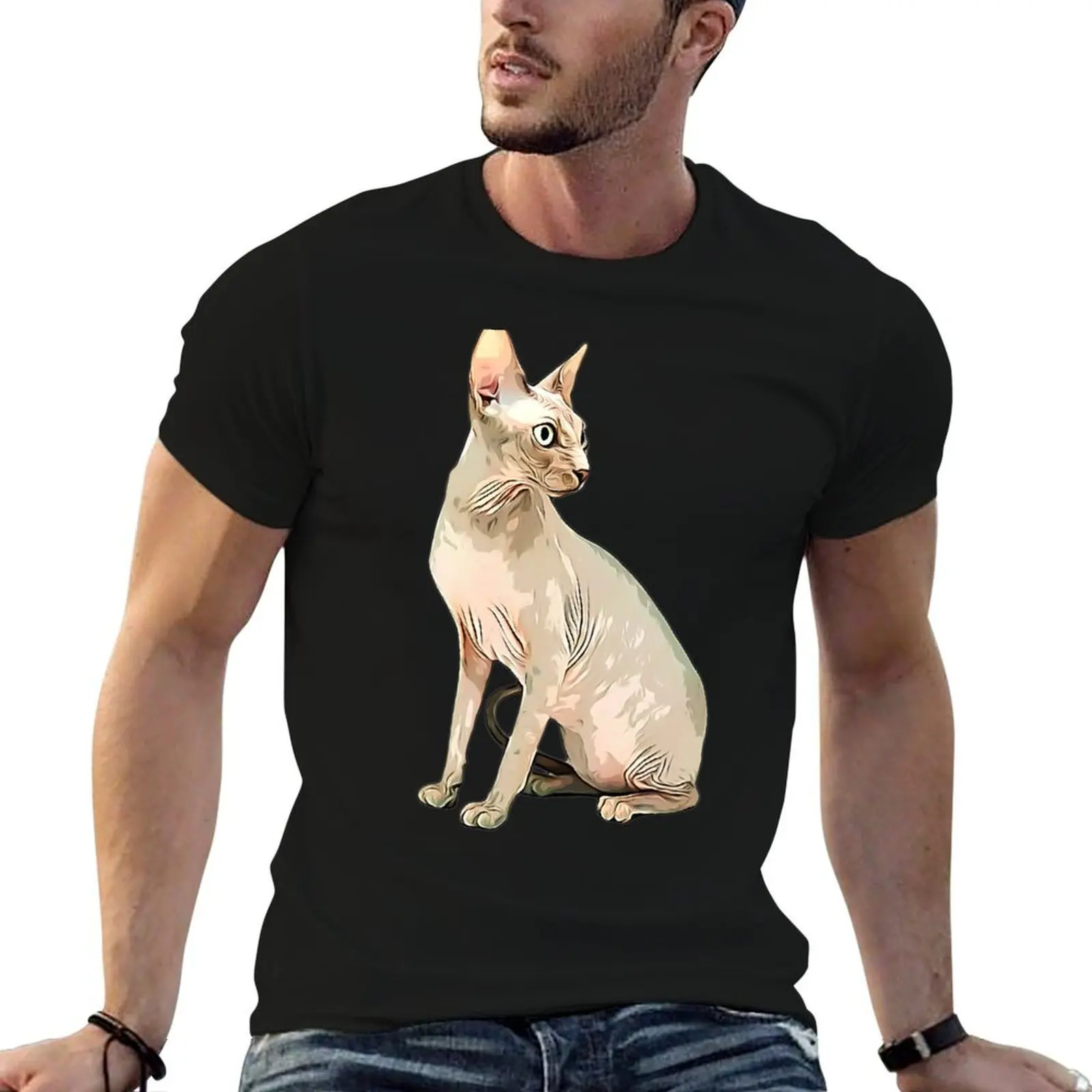 Sphynx - Le remarquable chat sans poils ! T-shirt de fitness à séchage rapide à manches courtes