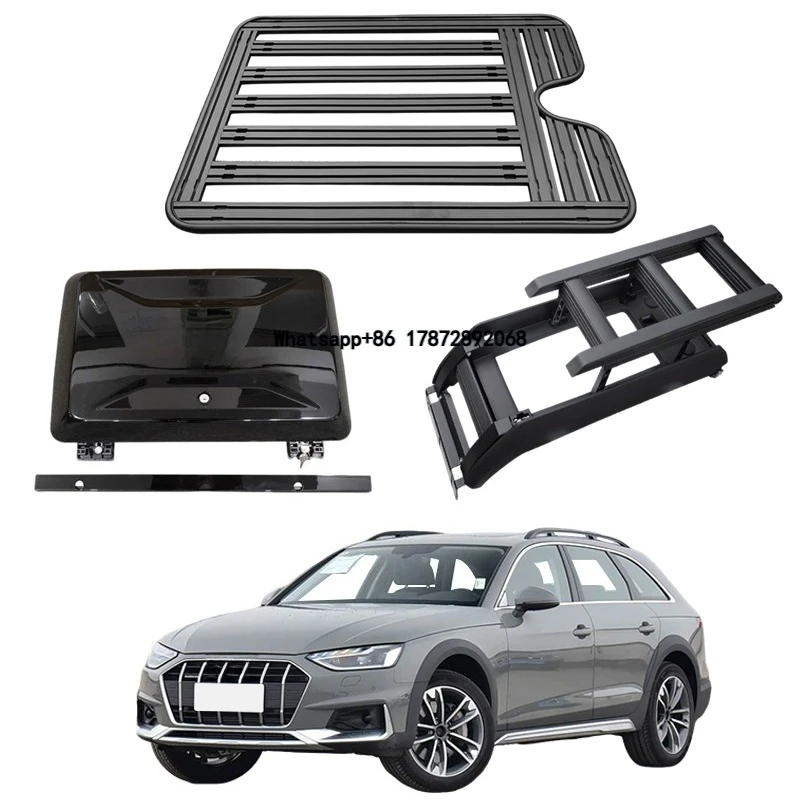 

Guality Aluminum Car Roof Cargo Luggage Roof Rack Side Ladder Side Box for A4 Allroad 2010-2021 2022+